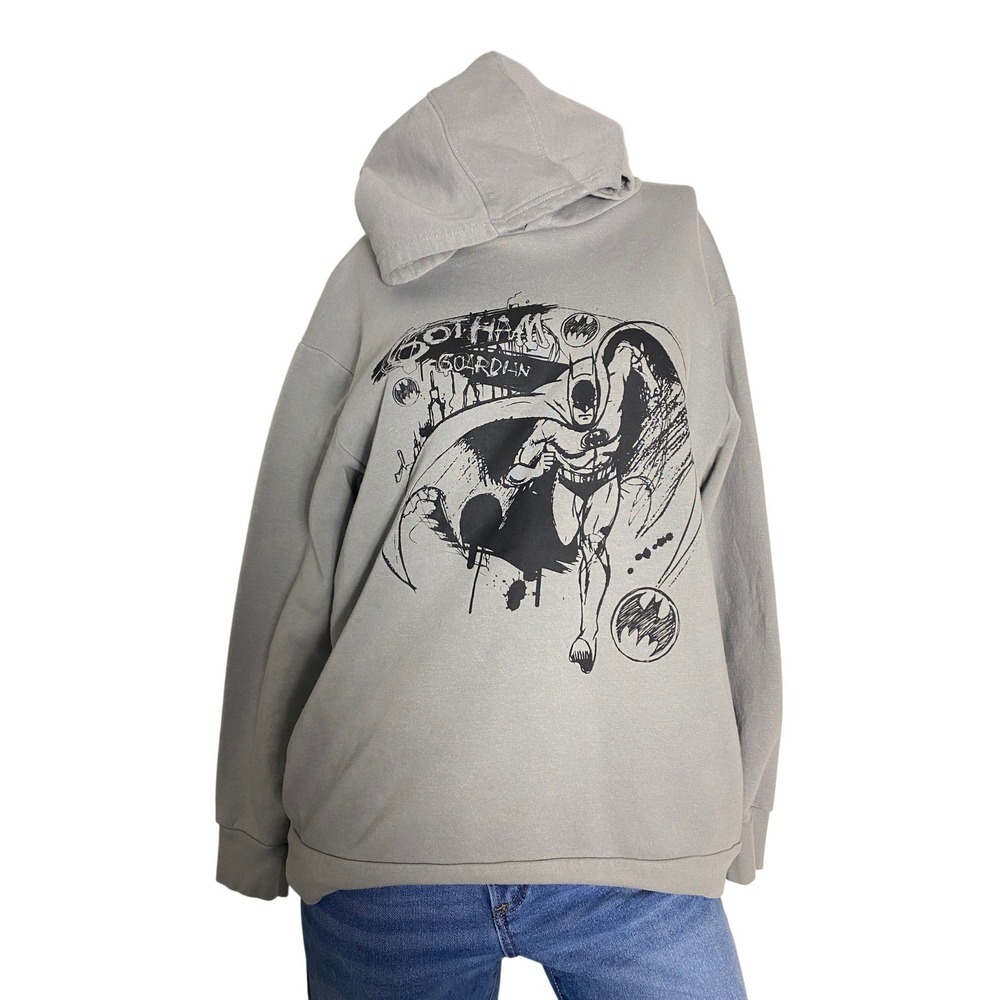 Batman Gotham Guardian Gray Hoodie Youth 13-14 LC Waikiki Pullover Sweatshirt